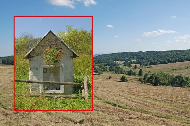 Opustoszałe miejsce w Małopolsce. Po wojnie wysiedlono stamtąd wszystkich mieszkańców 