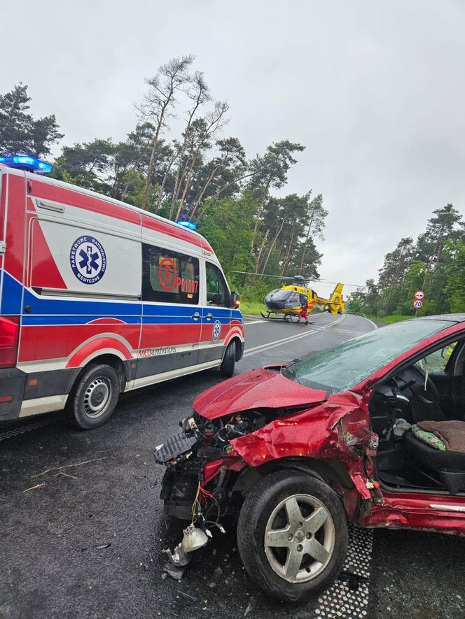 Wypadek na obwodnicy Gostynia. Dwie osoby zabrane do szpitala