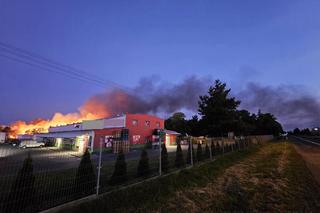 Potężny pożar stolarni w Gnieźnie. Ogromna skala zagrożenia