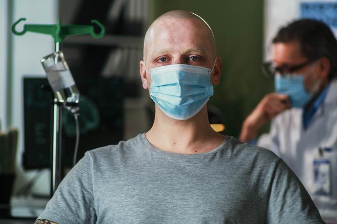 Pacjent po leczeniu za pomocą chemioterapii 
