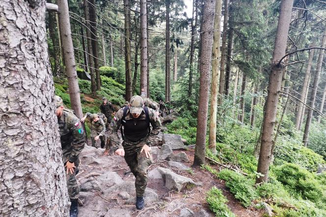 Zwiadowcy z 9 brygady na górskim szkoleniu w Sudetach