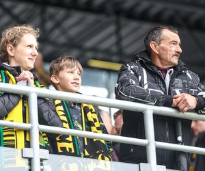 Kibice na meczu GKS Katowice - Lech Poznań