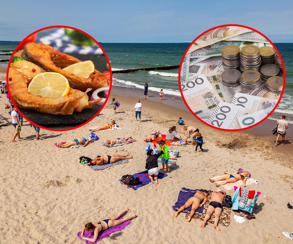Plaża, ryba, pieniądze