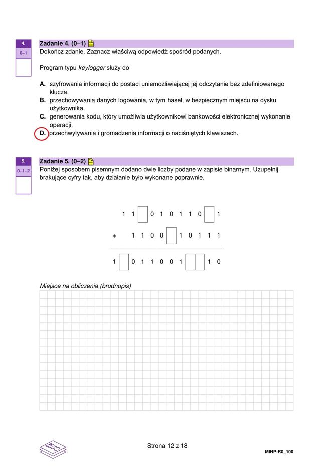Matura 2025 informatyka rozszerzona - odpowiedzi do arkusza CKE 14.05.2025 - Formuła 2023