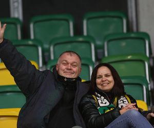Kibice GKS Katowice na meczu z Piastem Gliwice 8.11.2025