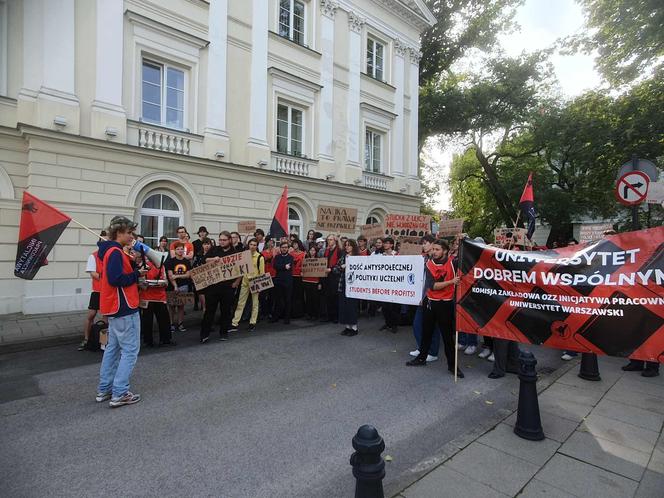 Protest studentów na Uniwersytecie Warszawskim