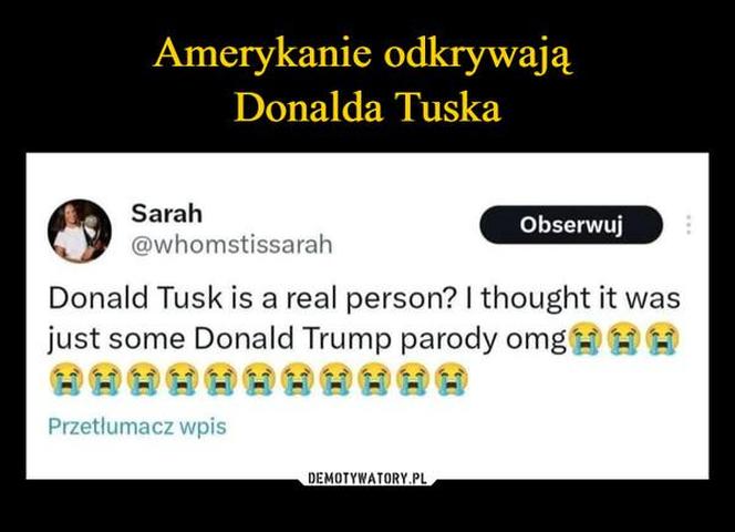 Andrzej Duda i Donald Tusk. USA. MEMY