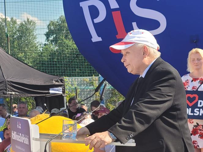 Jarosław Kaczyński na pikniku w Woli Rędzińskiej