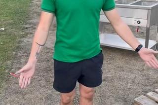 Zniszczona murawa na stadionie w Skarżysku