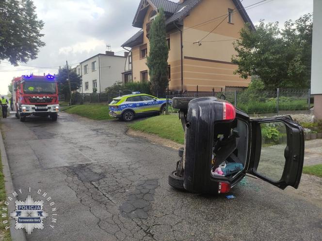 Kolizja na ul. Traugutta w Zbrosławicach