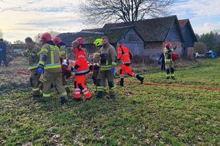 Pod Olsztynem spadła awionetka. Dwie osoby poważnie ranne. Na miejscu śmigłowiec LPR