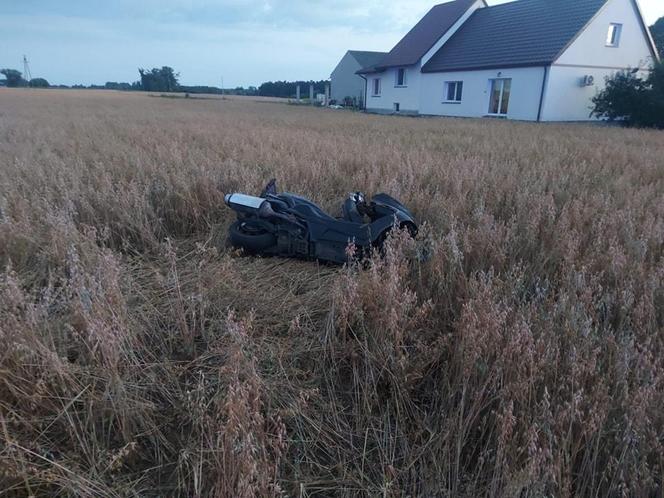 31-letni motocyklista wypadł z drogi i uderzył w słup! Zginął na miejscu