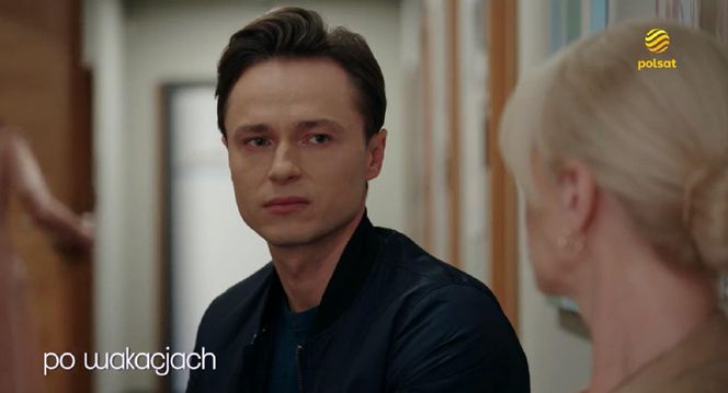 Pierwsza miłość po wakacjach nowy sezon.  Ewa (Ewa Gawryluk), Krystian (Patryk Pniewski)