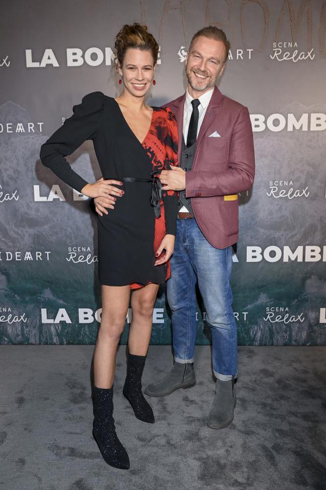 Maria Wieczorek, Krystian Wieczorek na premierze spektaklu "La Bombe"