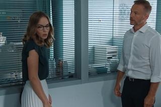 M jak miłość odc. 1692. Andrzej Budzyński (Krystian Wieczorek), Sylwia (Hanna Turnau), Julia (Marta Chodorowska)