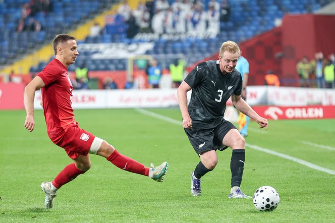 Kibice na meczu Polska -Nowa Zelandia na Stadionie Śląskim