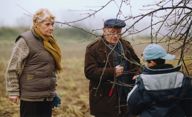 Teresa Lipowska (Barbara) i Witold Pyrkosz (Lucjan) na początku "M jak miłość" - jesień 2000 rok. 