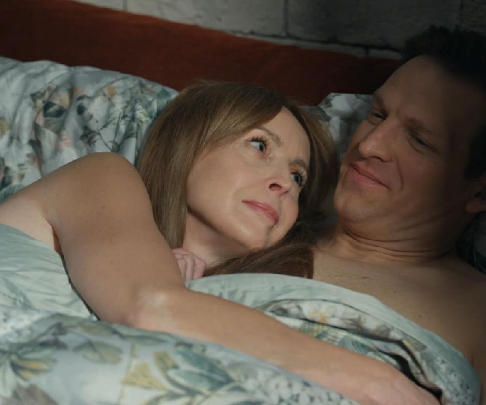 Barwy szczęścia, odcinek 3200. Agnieszka (Katarzyna Tlałka), Łukasz (Michał Rolnicki)