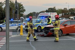 Dachowanie radiowozu. Bielany