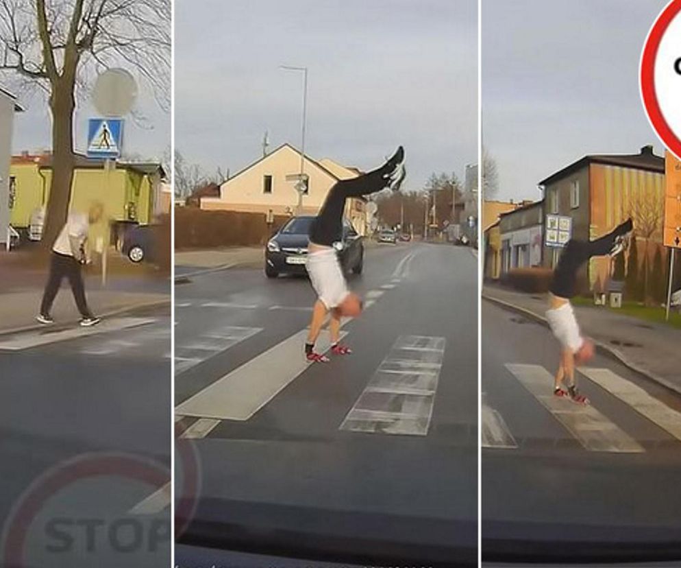 Szok. To co zrobił pieszy zaskoczyło kierowców. Na koniec były brawa.