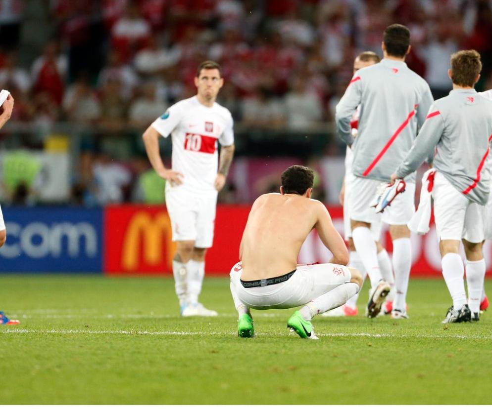 Polacy po porażce z Czechami 0:1 na Euro 2012