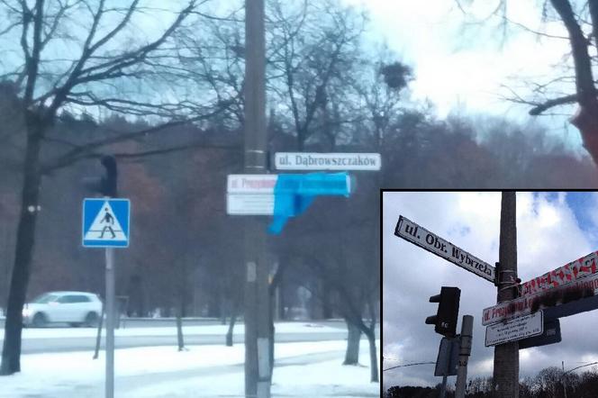Gdańsk: Zniszczono tablice z nazwą ulicy Lecha Kaczyńskiego [ZDJĘCIA]