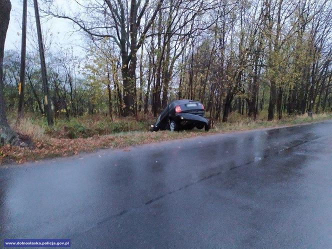 Pijany kierowca zepchnął samochód z 4-letnią dziewczynką do rowu