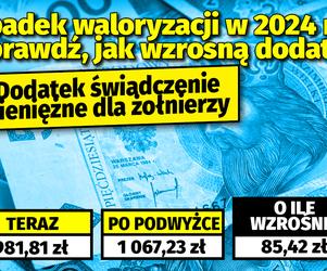 Spadek waloryzacji w 2024 r.! Sprawdź, jak wzrosną dodatki