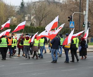 Protest rolników 20 marca w Lublinie. Przeszli ulicami miasta pod LUW