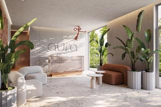 Wizualizacja wnętrz aparthotelu Aura w Poznaniu 