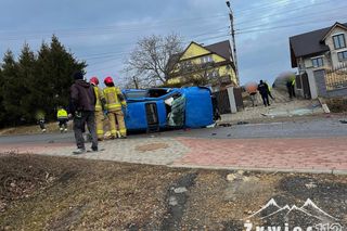 W Lipowej samochód osobowy wjechał w betonowy przepust