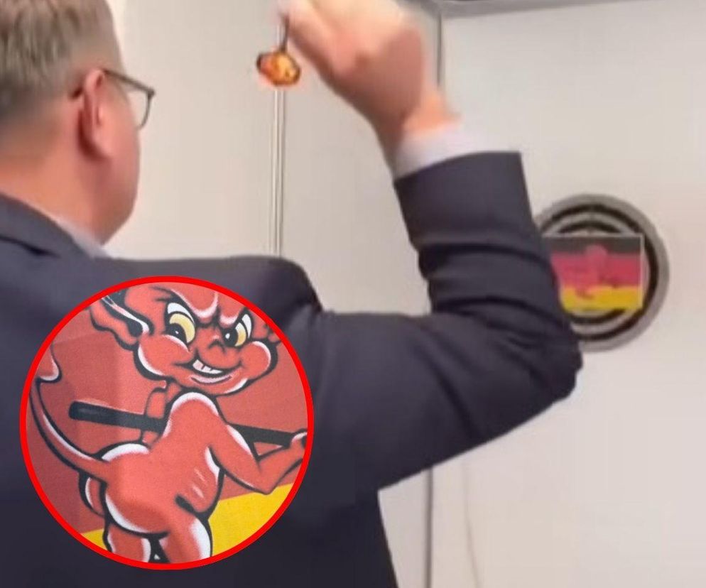 Politycy PiS rzucali w diabła na niemieckiej fladze. Fajna zabawa