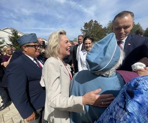 Karol Nawrocki z małżonką w USA. Tak przyjęto ich w Doleystown