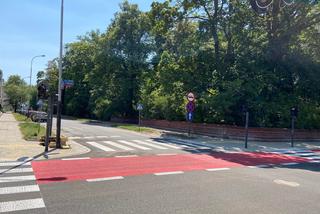 Dwupasmowa droga rowerowa na ul. Jaracza między ul. Uniwersytecką i ul. Kilińskiego w Łodzi