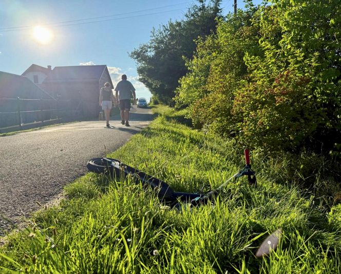 Grabownica Starzeńska wypadek 15 latki na hulajnodze