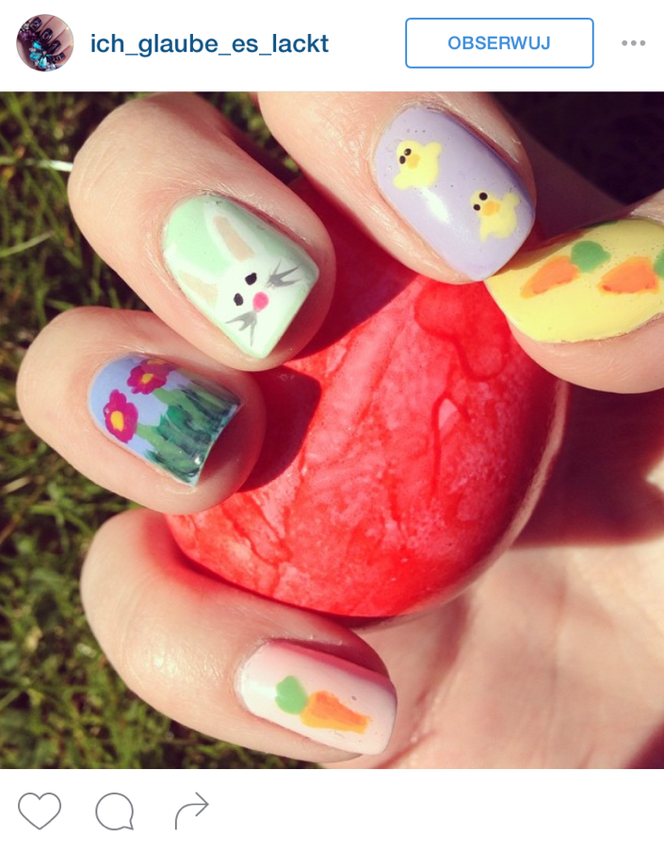 manicure na wielkanoc