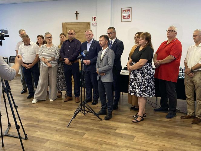 Konferencja wójta gminy Janów Podlaski ws. referendum dotyczącego jego odwołania