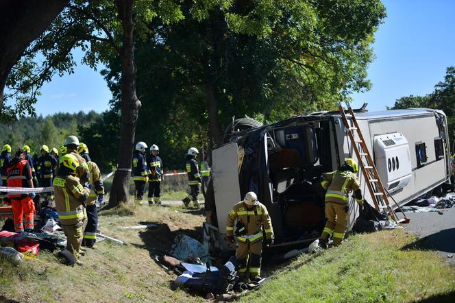 Wypadek autokaru w miejscowości Piotrowina