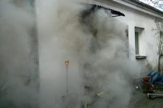 Pożar domu przy ulicy Św. Leonarda w Kielcach