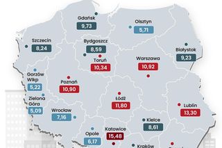 Liczba kolizji na 1000 mieszkańców