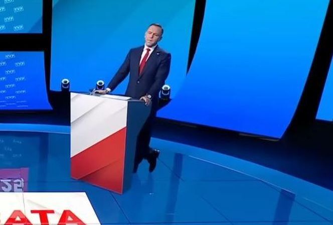 Karol Nawrocki na debacie prezydenckiej 2025