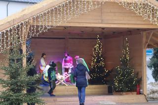 Szopka w Lublinie jest już gotowa. Mieszkańcy chętnie robią sobie przy niej zdjęcia 