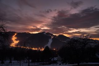 Szczawnica. Uzdrowisko zimą 