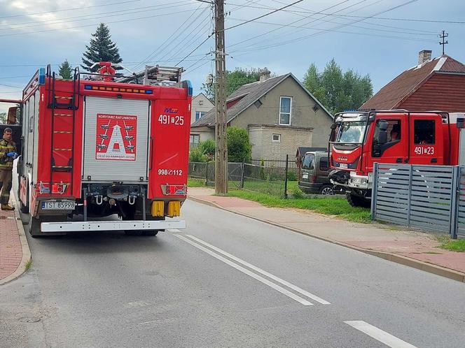 Pożar domu przy ulicy Nowowiejskiej w Starachowicach