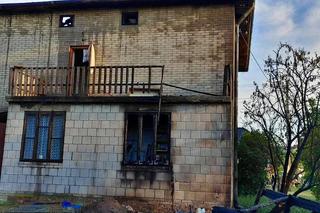 Pożar domu w Rudkach w gminie Nowa Słupia