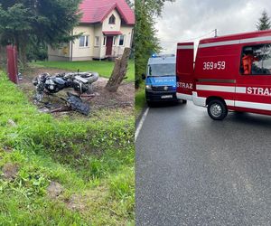 Tragiczny wypadek pod Tarnowem. Nie żyje 25-letni motocyklista