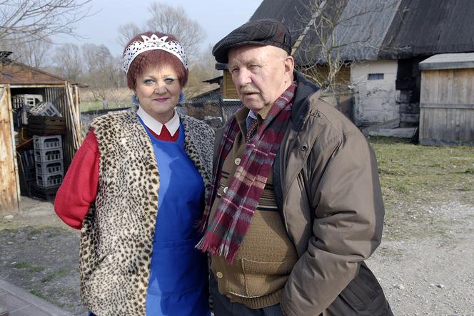Złotopolscy. Małgorzata Różniatowska (Elżunia Kleczkowska), Jerzy Turek (listonosz Józef Garliński)