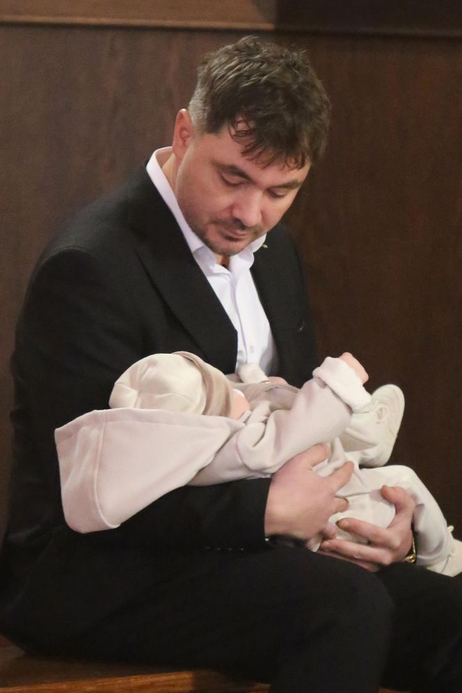 Daniel Martyniuk na chrzcinach syna