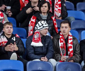 Kibice na meczu Polska -Nowa Zelandia na Stadionie Śląskim