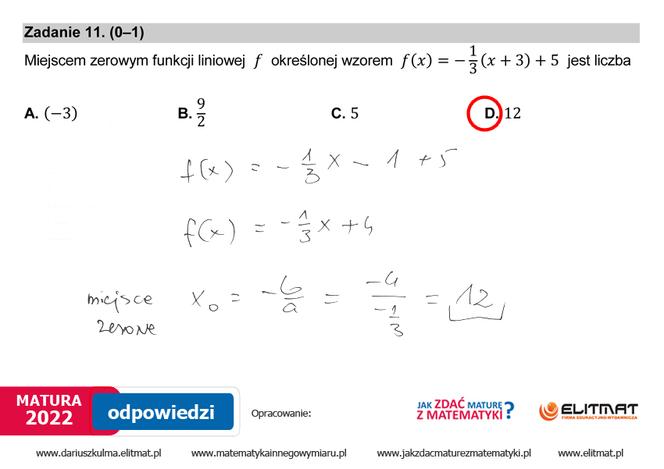  Matura 2022 matematyka. Odpowiedzi, pytania, arkusz CKE, zadania, rozwiązania [poziom podstawowy matematyka matura 5.05.2022]